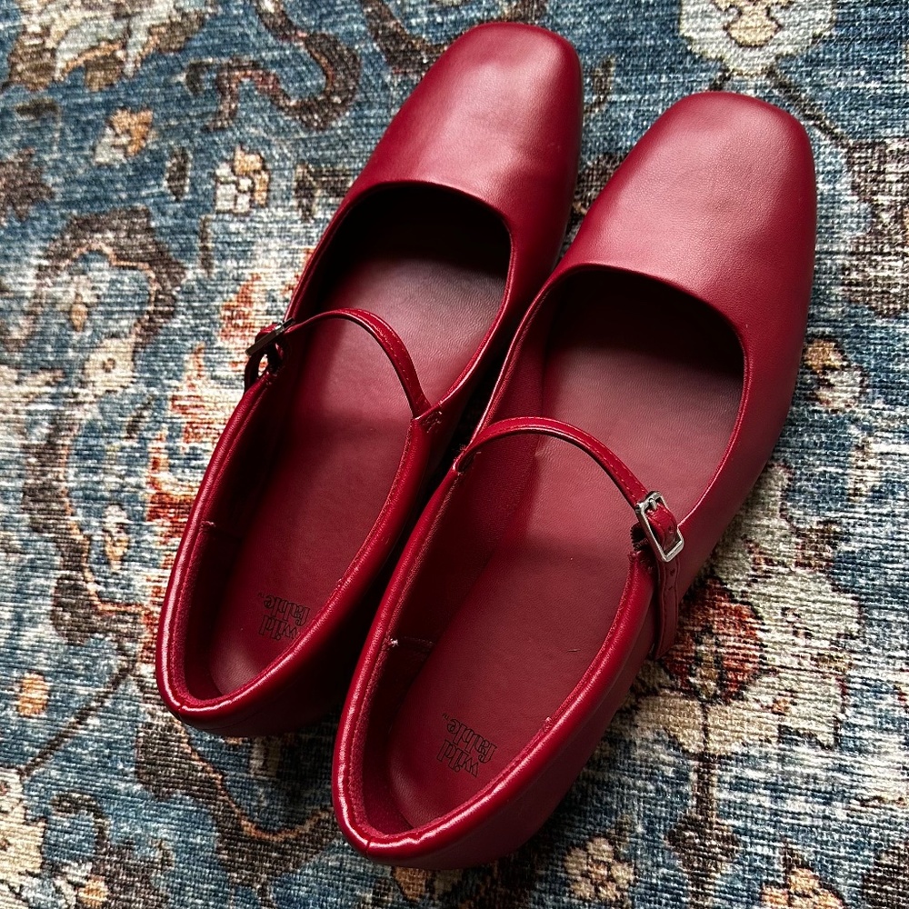 wild fable red flats mary jane